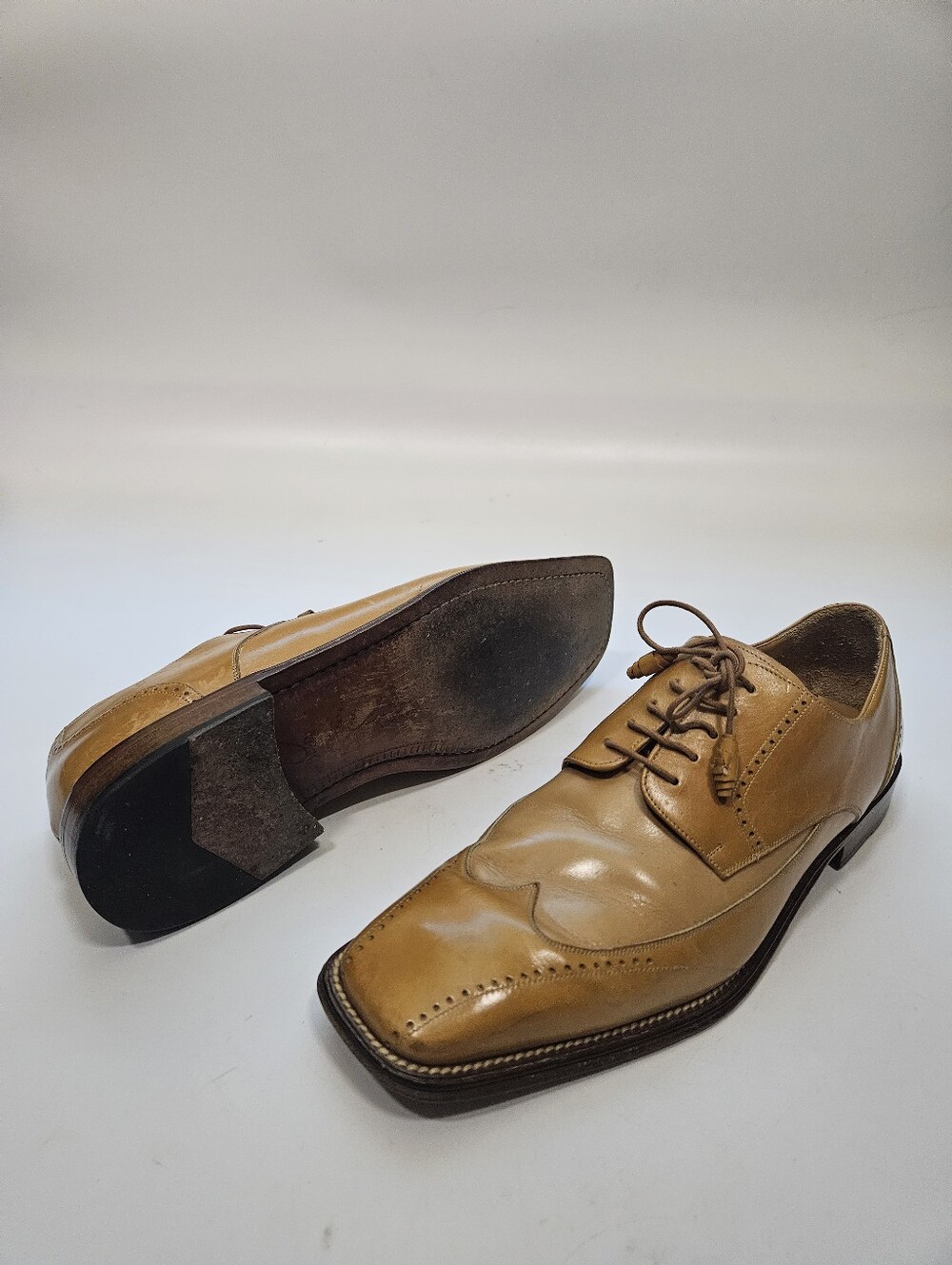 Mezlan Mens Campania Oxfords Sz 10.5M Wingtip Dress Shoe made in Spain